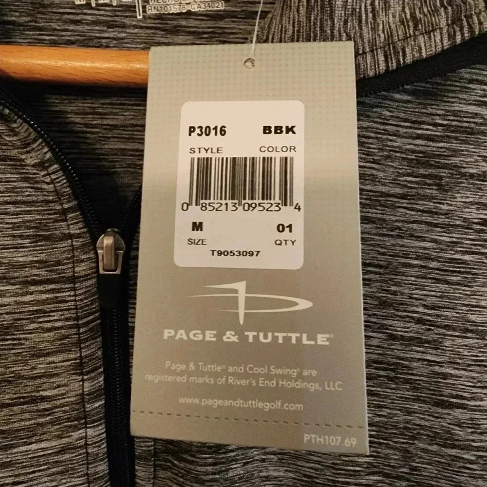NwT Page & Tuttle‎ anti bacterial longsleeve zip-up size Medium. - Picture 4 of 7
